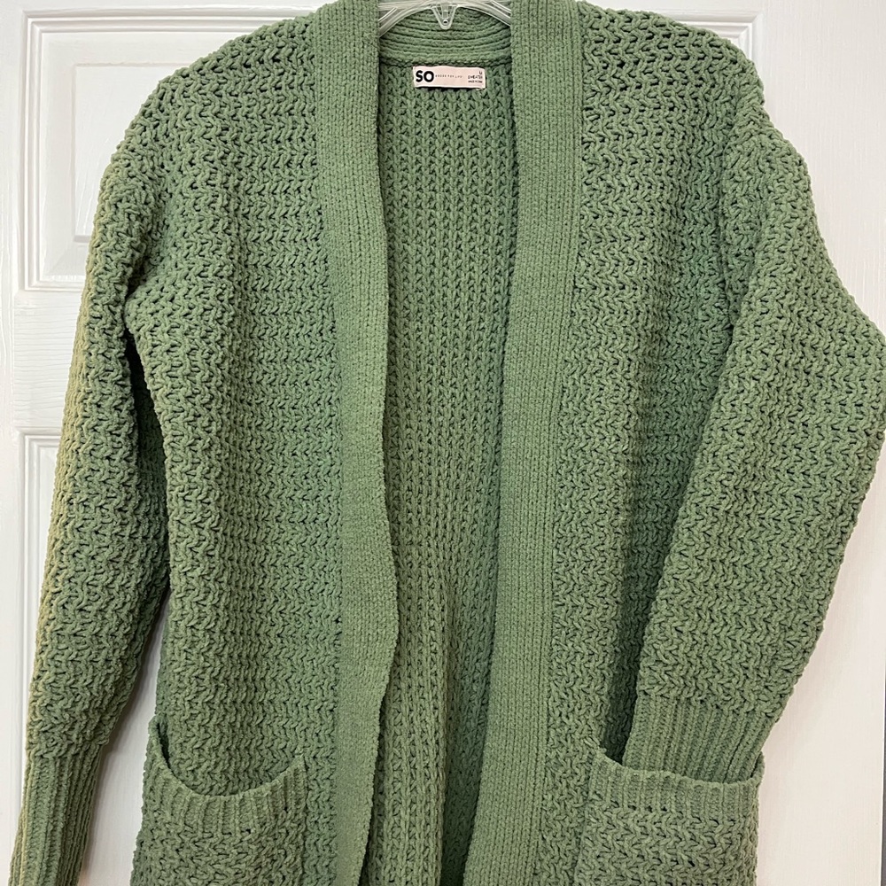 SO Green Women's Cardigan Sweater
